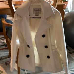 Brand new white pea coat